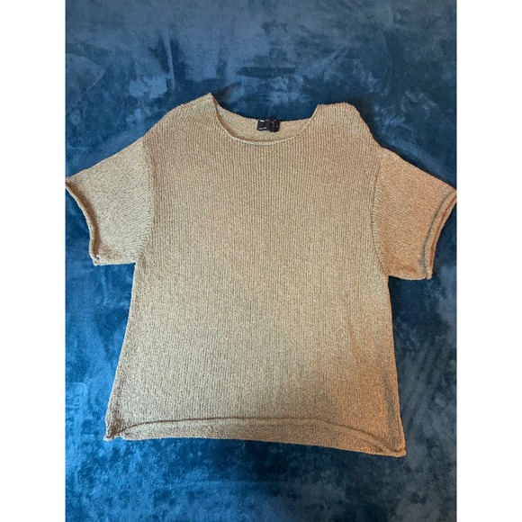 ASOS DESIGN Other - ASOS DESIGN Mens Short Sleeve Knit Sweater Olive Green Khaki Textured Top Small